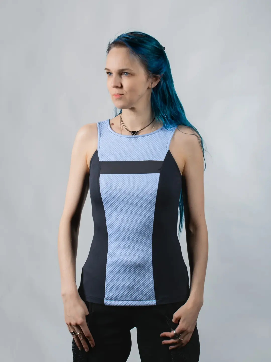 RA-78 Light blue sleeveless top