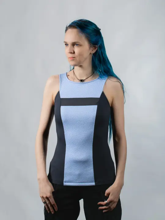 RA-78 Light blue sleeveless top