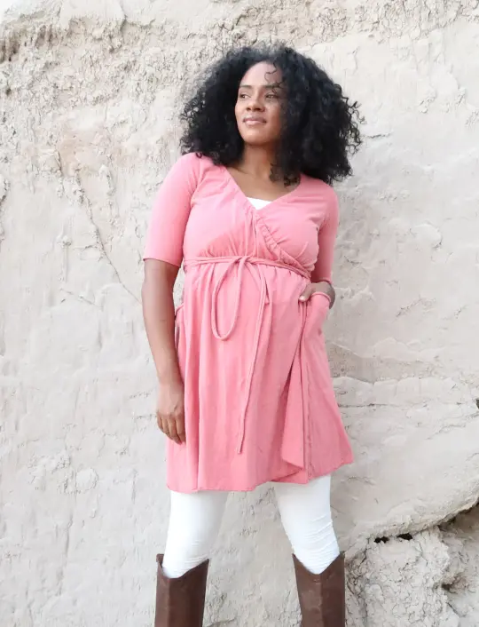 Drawstring Wrap Perfect Pockets Tunic