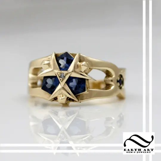 14k Zora's Sapphire Ring -  Zelda Engagement Ring