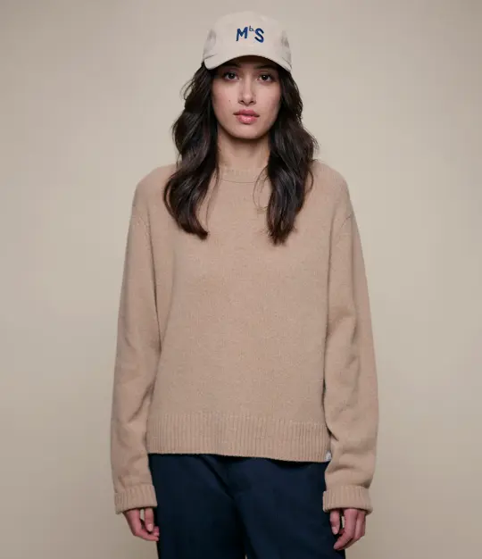 Cropped Recycled Cashmere Sweater