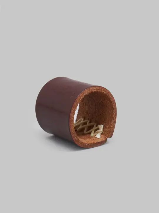 Kobashi Studio Leather Bandana Ring Brown