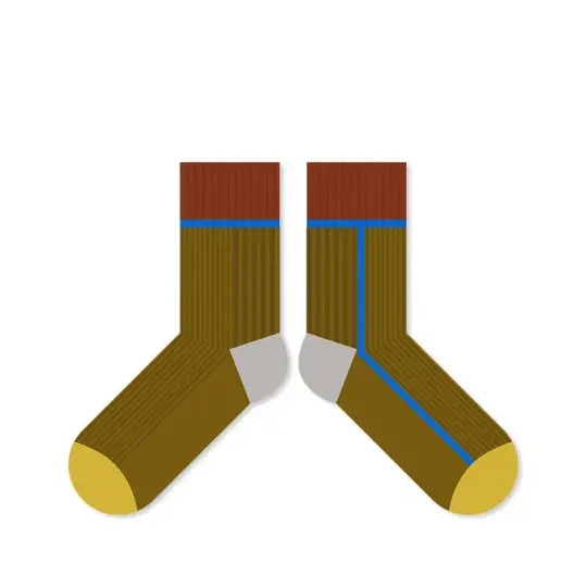 Cotton socks striped color matching casual socks