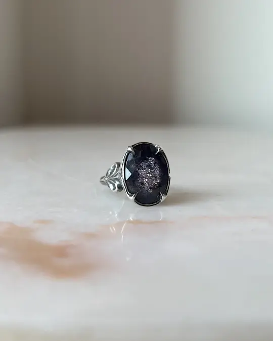 Of the Universe // Silver + Iolite Sunstone
