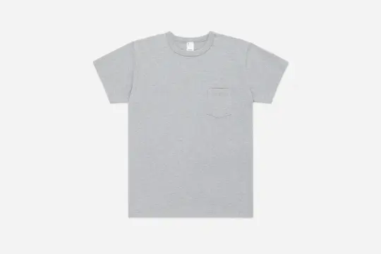 Heavyweight Pocket T-Shirt ~ Heather Grey (2 Pack)