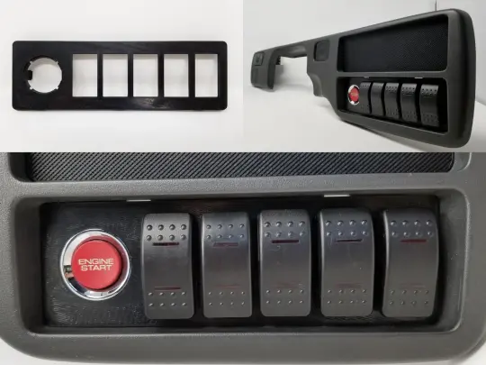 92-95 Honda Civic (all) Radio S2000 Push Button Start + Switch Plate