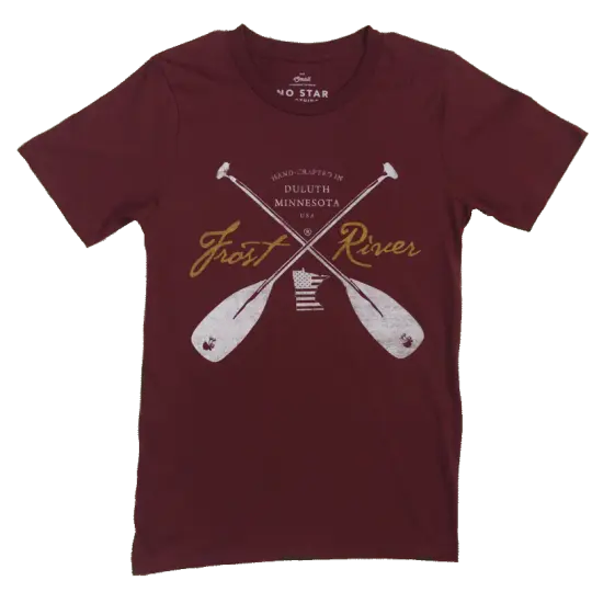 Men's Burgundy Crossed Paddles T-Shirt
