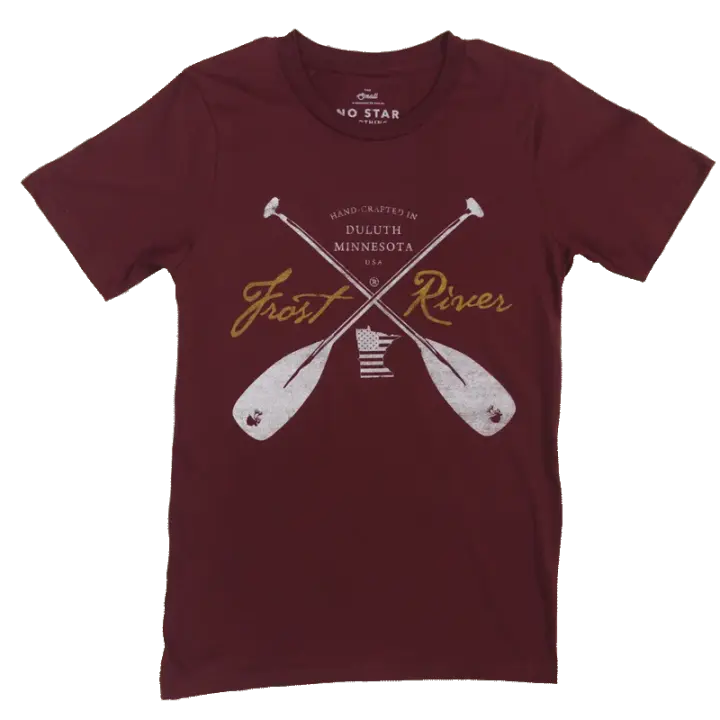 Men's Burgundy Crossed Paddles T-Shirt