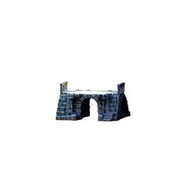 Town Ruin 28mm 3D printed medieval fantasy town terrain, 3D render, front view