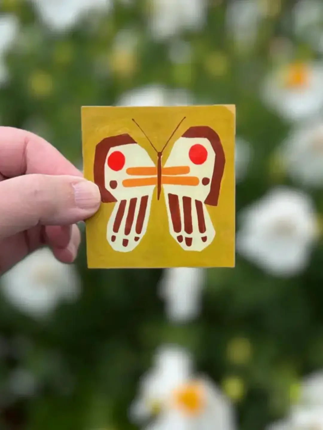 Hand Painted Butterfly Sticker