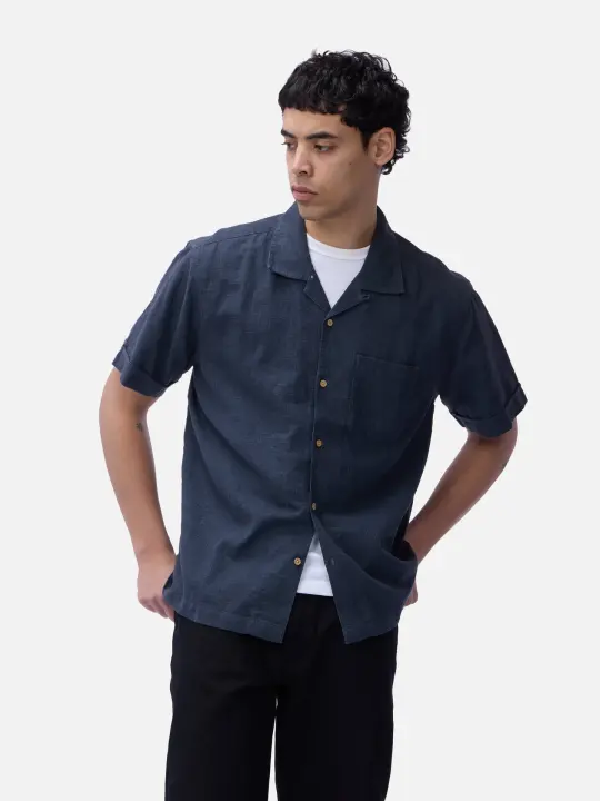 Vacation Shirt ~ Blue Linen
