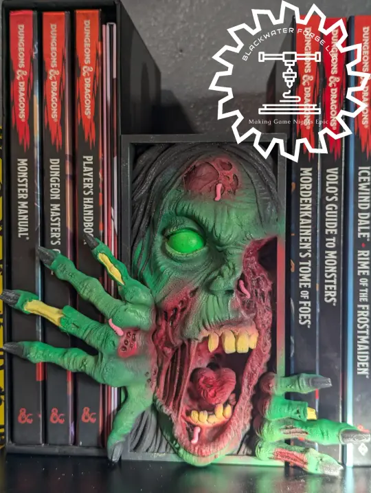 Zombie Undead Monster 3D Printed Book Nook- Miniatures of Madness- Beware the Undead!