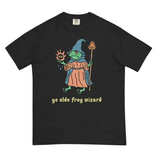 ye olde frog wizard 2.0 tshirt (black)