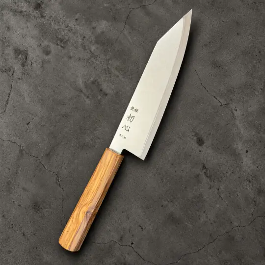 Hatsukokoro Kaijin Blue #2 Bunka 180mm – Mono Olivewood Handle