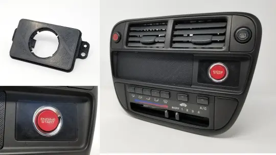 96-98 Honda Civic (all) S2000 Push Button Start Panel (EK, EK9)