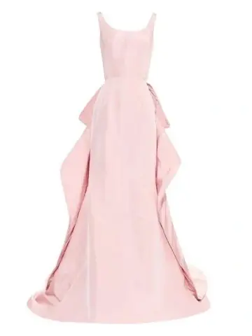 Light pink halter-neck fitted long ball gown/bridal dress R8568