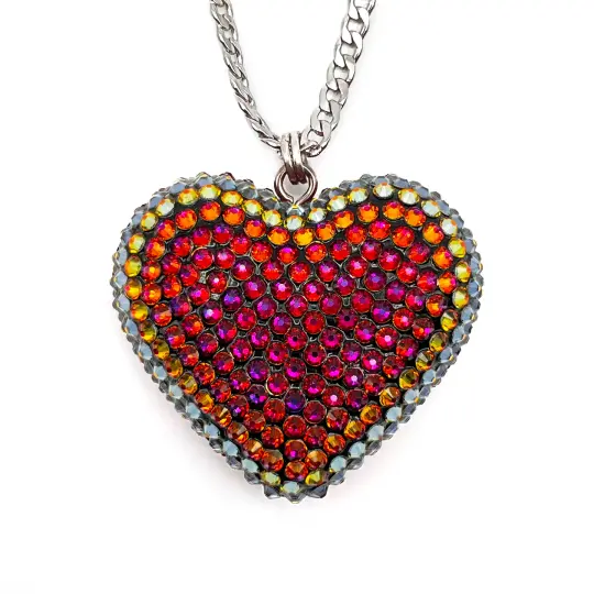 Pavéd Heart Necklace | Volcano