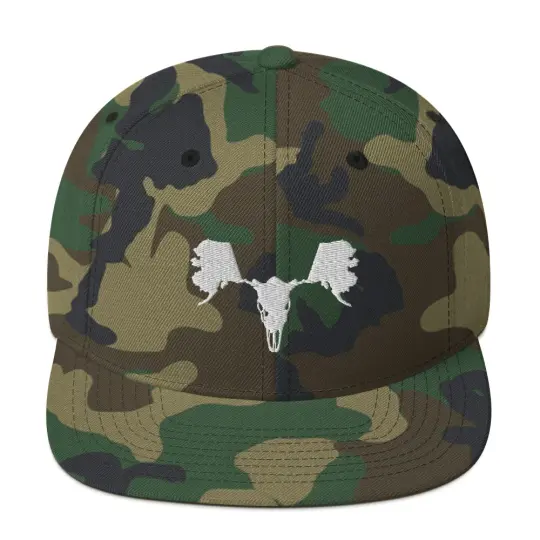 Alaskull Moose - White on Camo