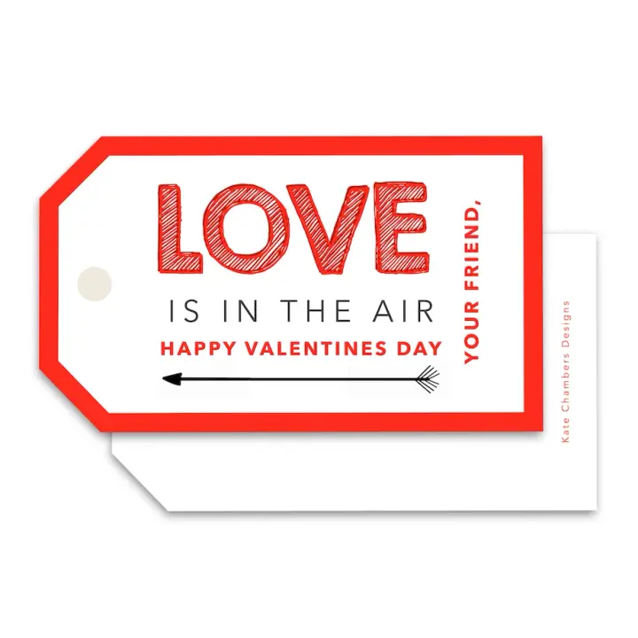 Love Is In The Air Valentine's Day Gift Tag