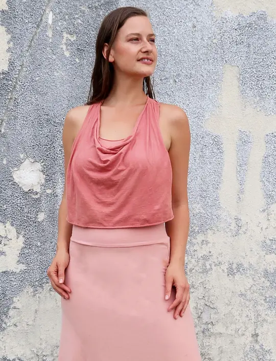 Float Neck Racerback Built in Bra Simplicity Bralette