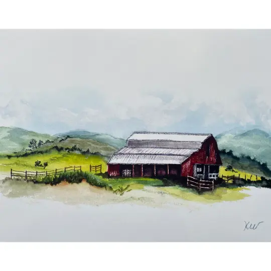 "Big Red" Watercolor Print