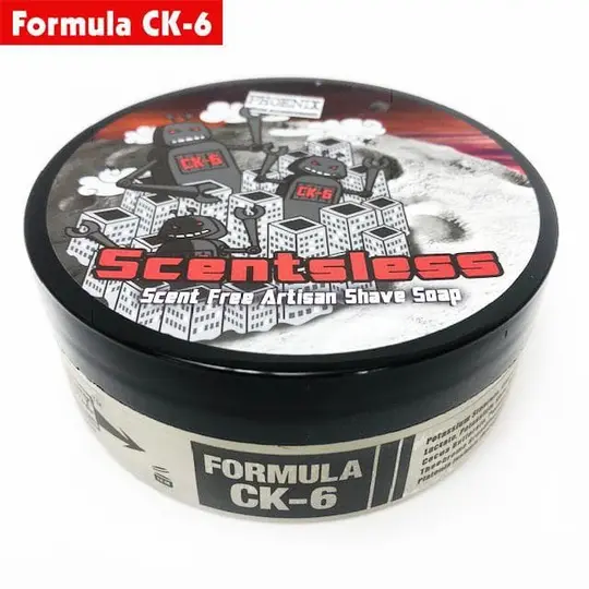 Scentsless Scent Free Artisan Shave Soap | Ultra Premium CK-6 Formula