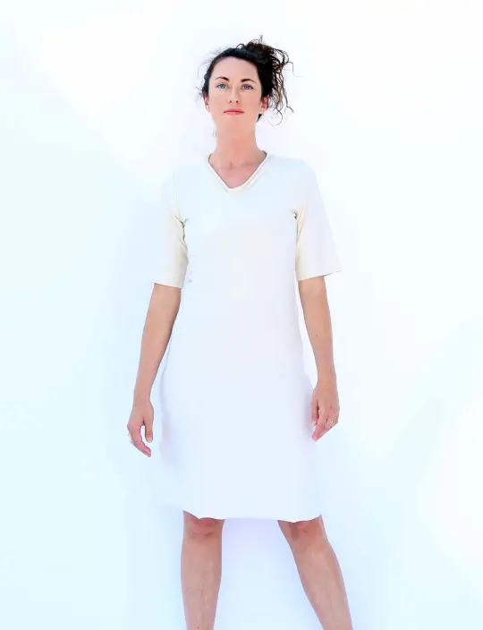 V-Neck Simplicity Short Dress