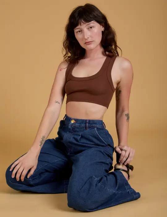 Mini Crop Tank - Fudgesicle Brown *FINAL SALE*