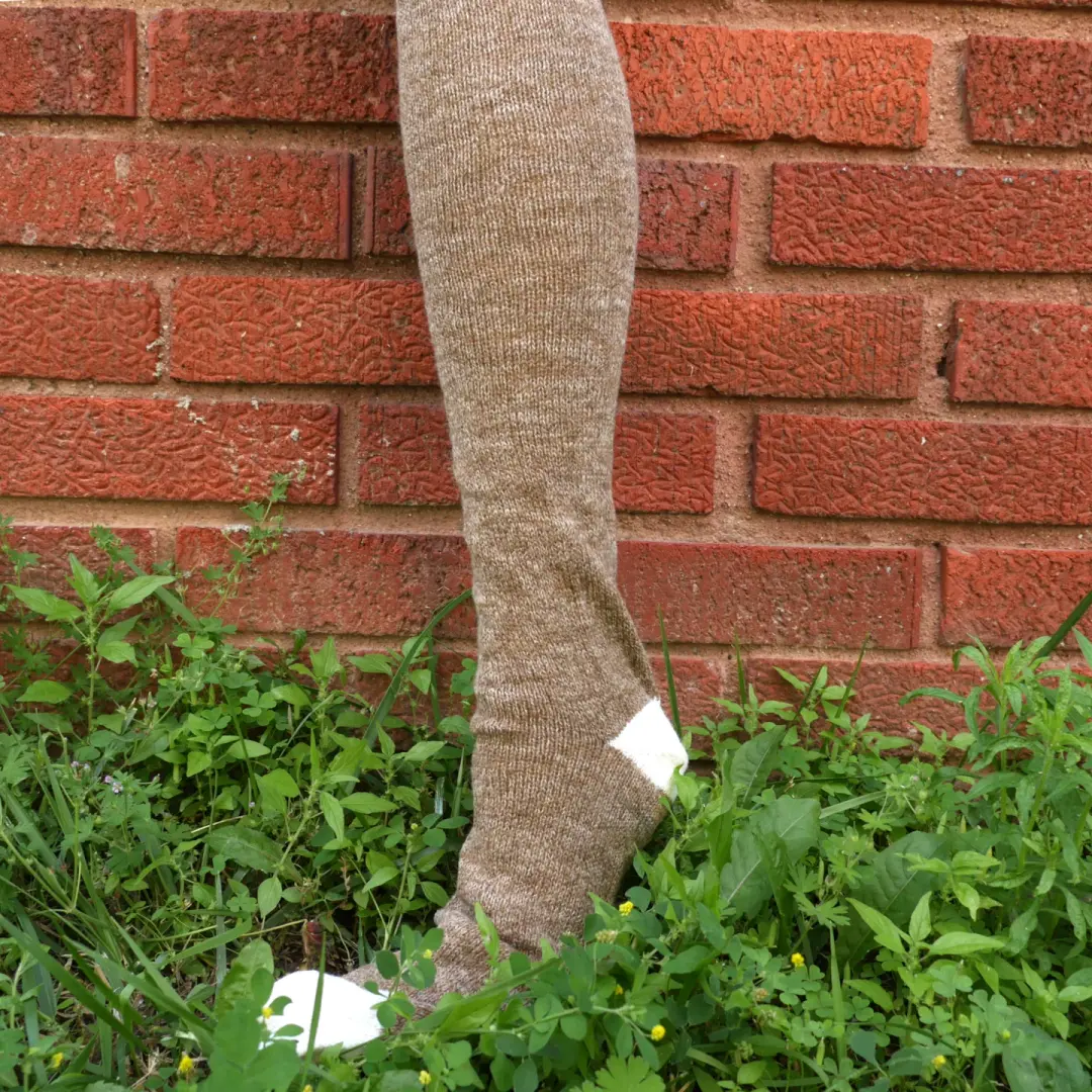 Brown Stockings - White Toe and Heel - Seconds