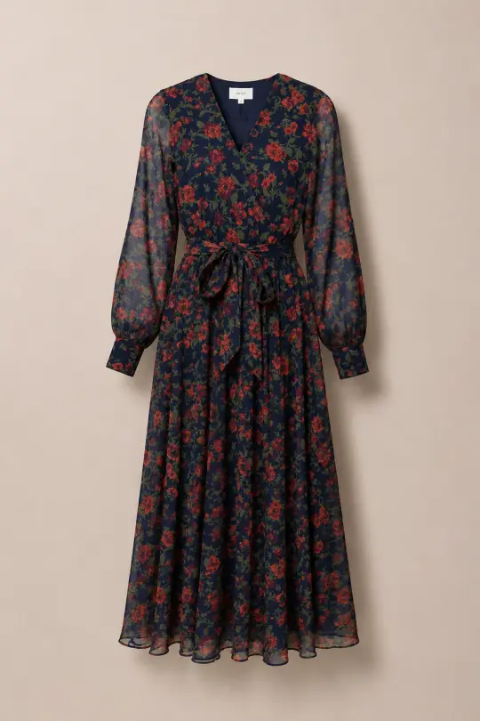 Andie Dress in Scarlet Blooms