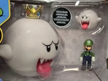Super Mario King Boo Luigi Figure Toy Diorama Set Jakks Pacific Glow In The Dark