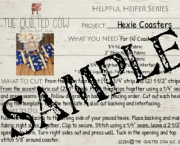 Helpful Heifer Hexie Coaster