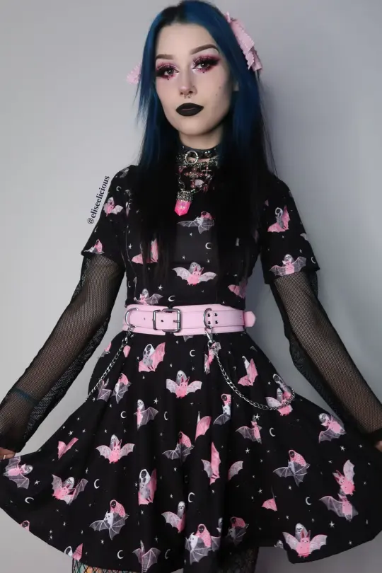 Death Riding Bats Evil Tee Dress