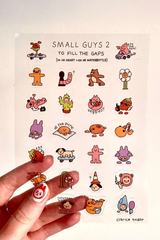 Small Guys 2 - Clear Sticker Sheet