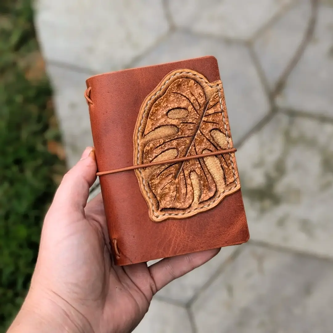 A7 Traveller's Notebook | Tooled Monstera Leaf, No. 2