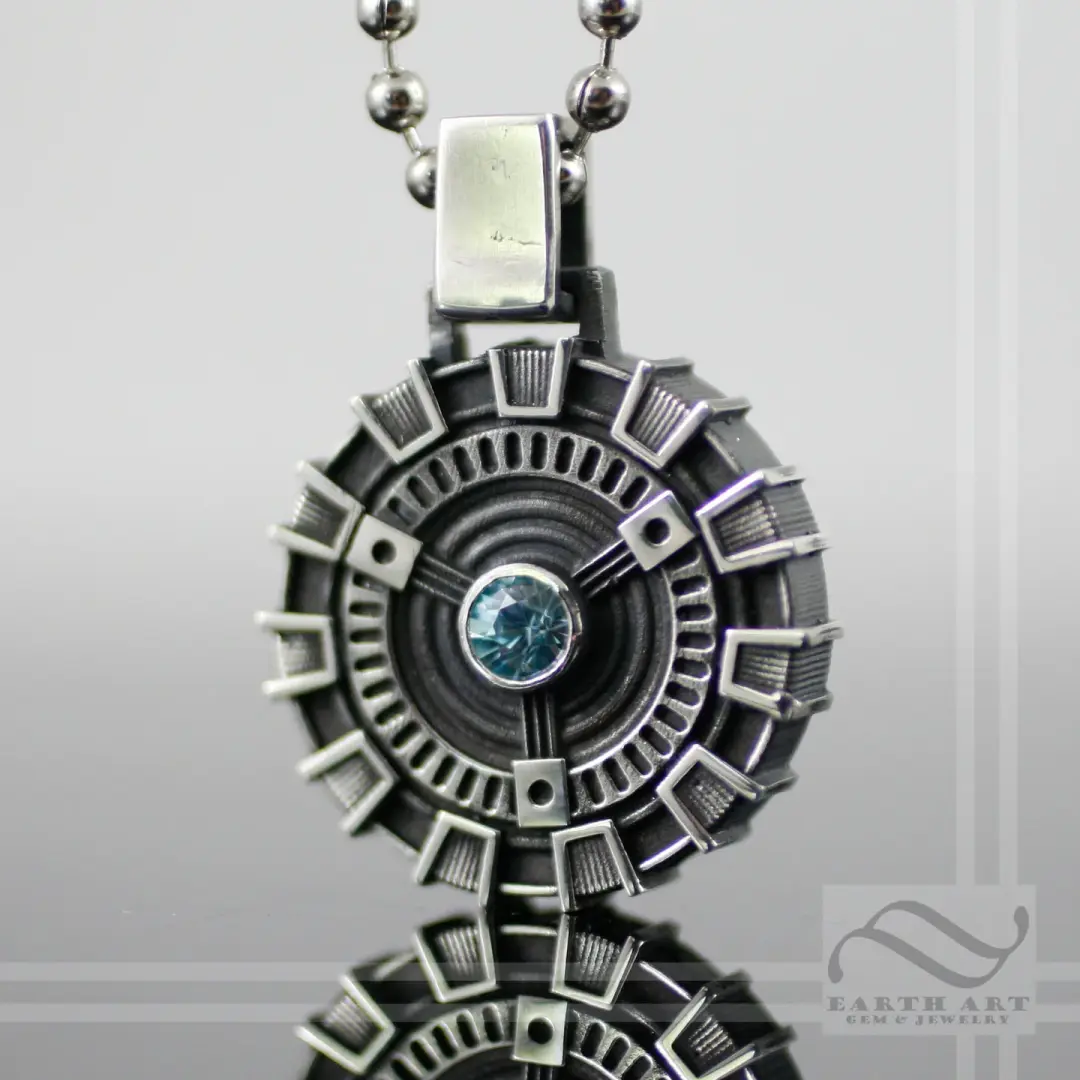 Arc Reactor Pendant - Double sided - Sterling Silver