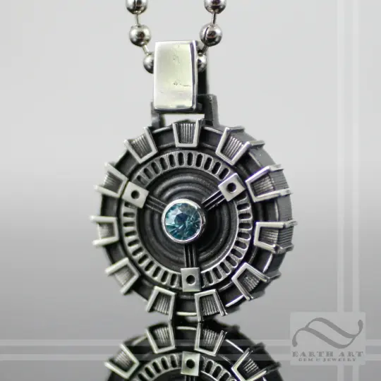 Arc Reactor Pendant - Double sided - Sterling Silver