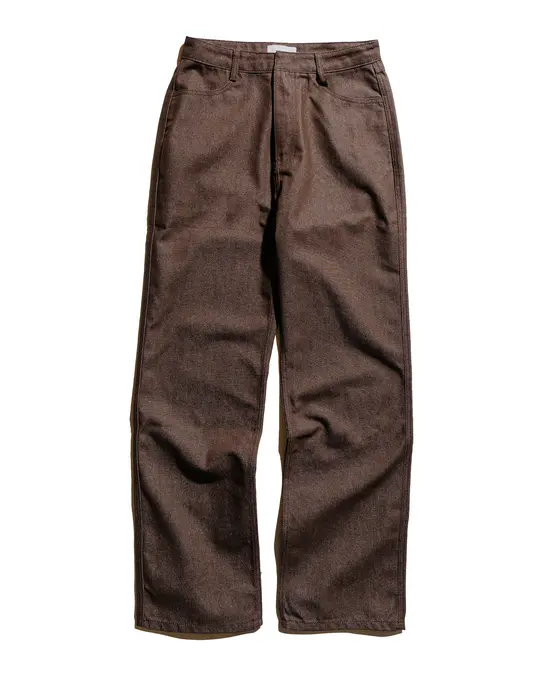 Amomento Men's Color Indigo Denim Brown