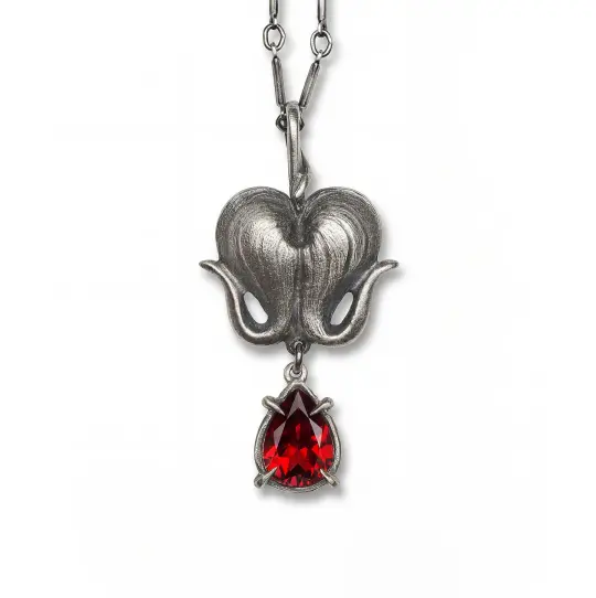 Bleeding Heart. Garnet Necklace. *Limited*