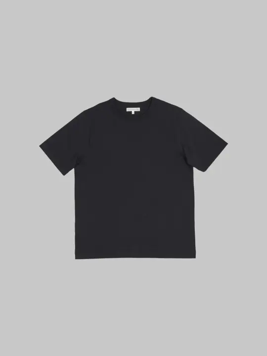 Merz b. Schwanen 214 2-Thread Heavyweight 7.2oz Crewneck Loopwheeled Relaxed Fit T-Shirt Charcoal