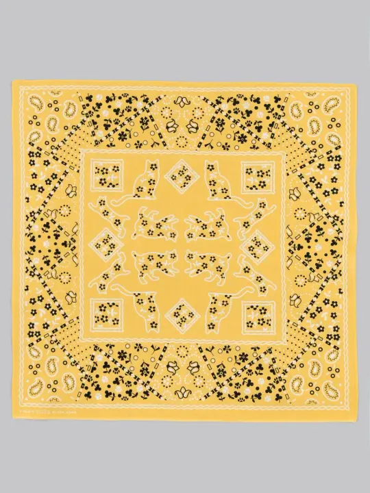 TCB Two Cats Bandana Yellow