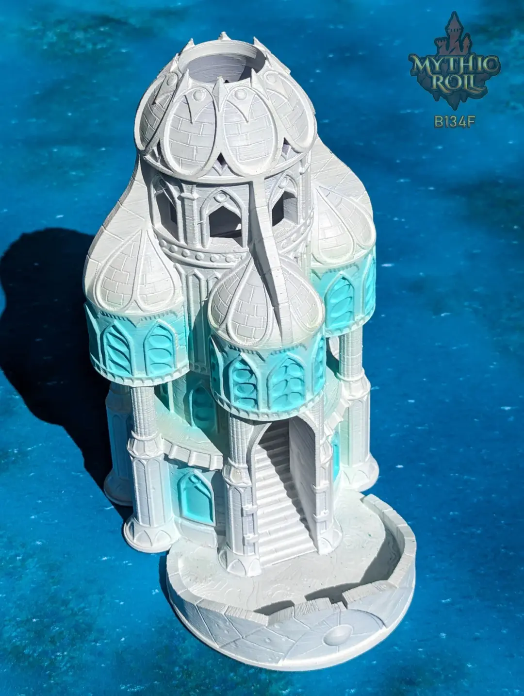 Siren Great Hall 3D Printed Dice Tower - Mythic Roll - Unchained Games - Echo Rolls Through the Melodies of Enchantment and Oceanic Majesty.