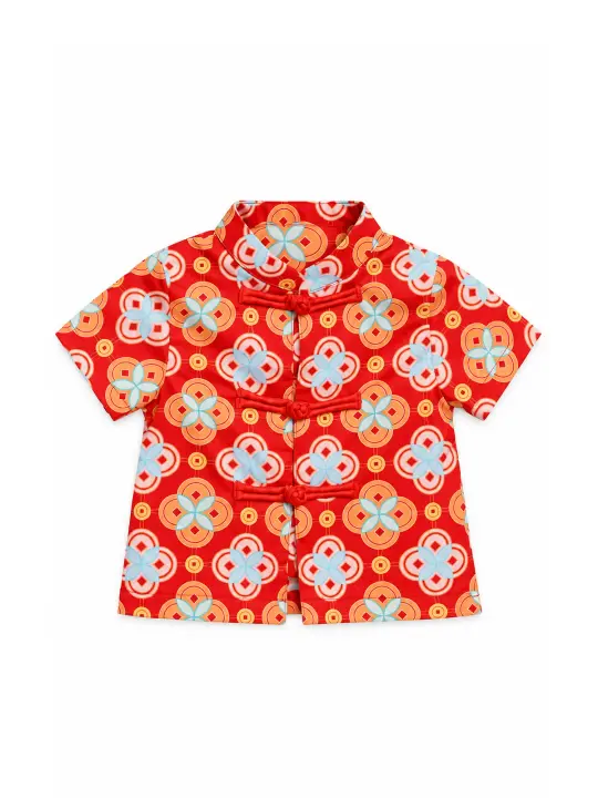 Tang Shirt - Red Lucky Coins