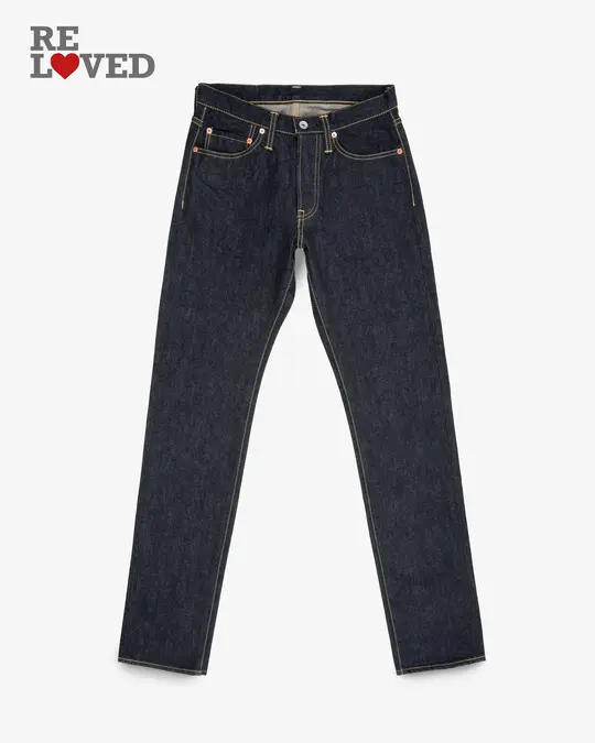 14oz Selvedge Denim Straight Tapered Cut - Indigo (IH-633S-142) Tag 30, Hemmed to 35.0''
