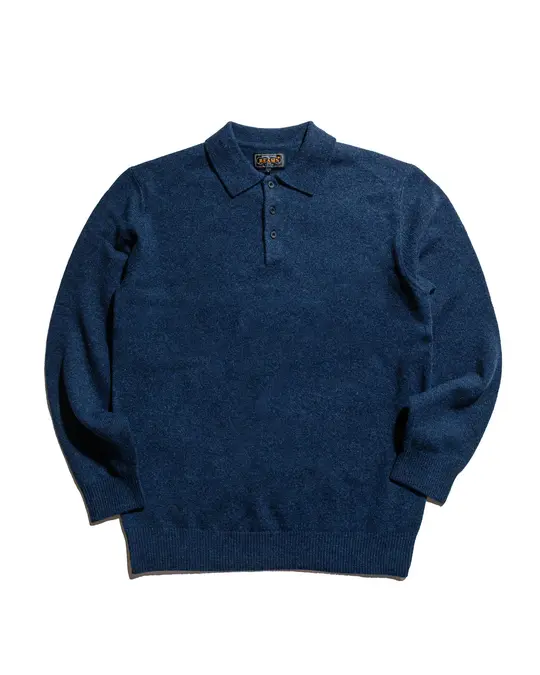 Beams Plus Knit Polo 9G Navy