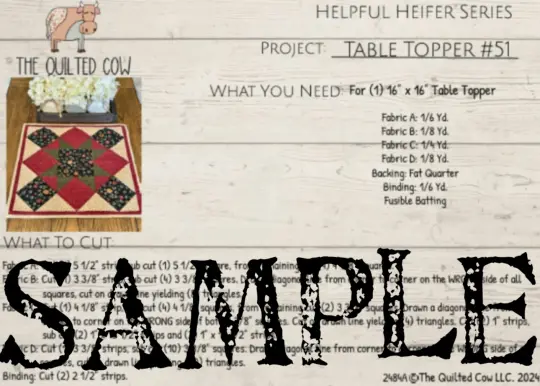 Helpful Heifer Table Topper #51