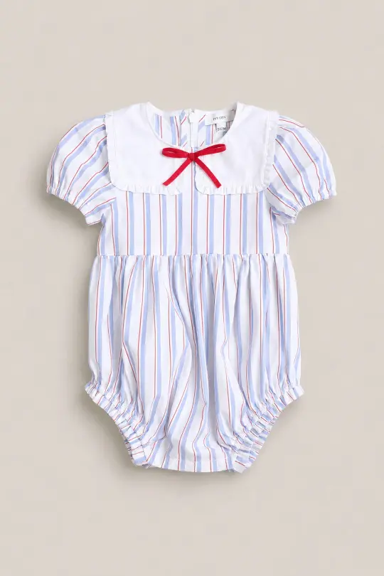 Baby Emery Romper in Heritage Stripe