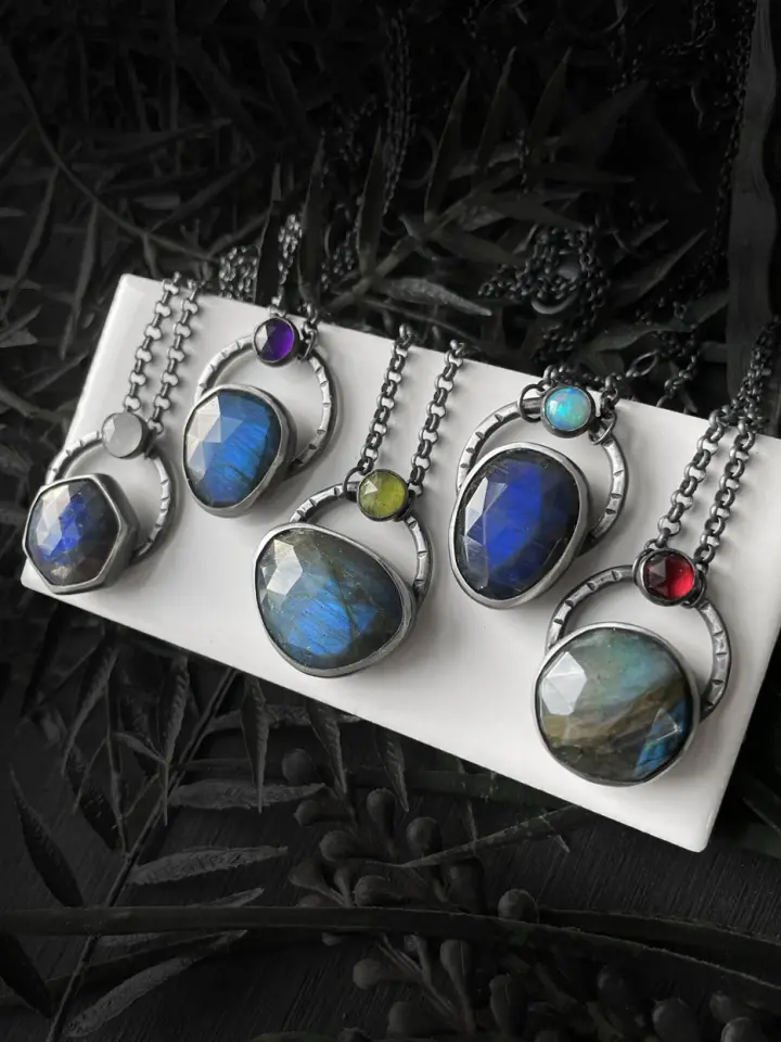 Labradorite Orbit Necklaces