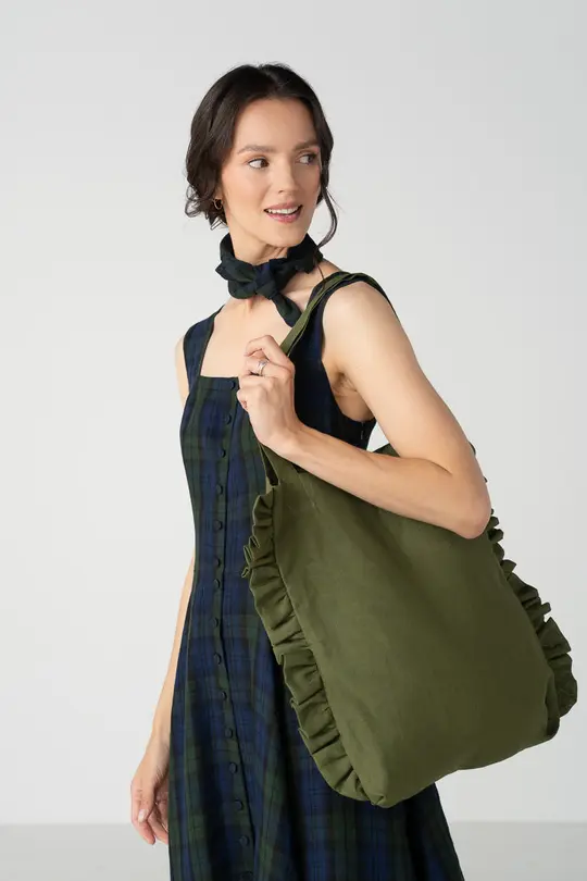 Ruffle Tote Bag