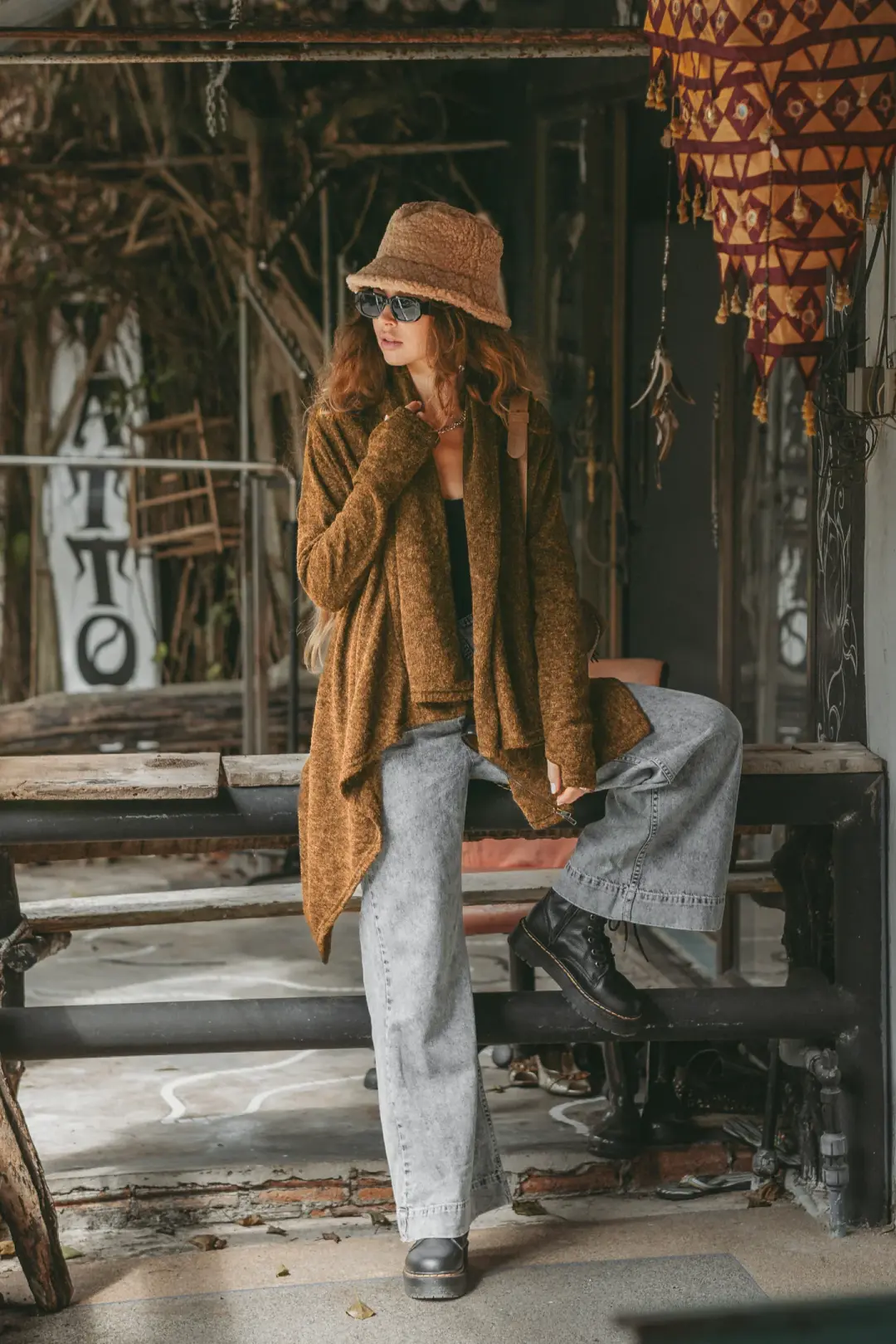 Cowl Neck Sweater Achara Caramel